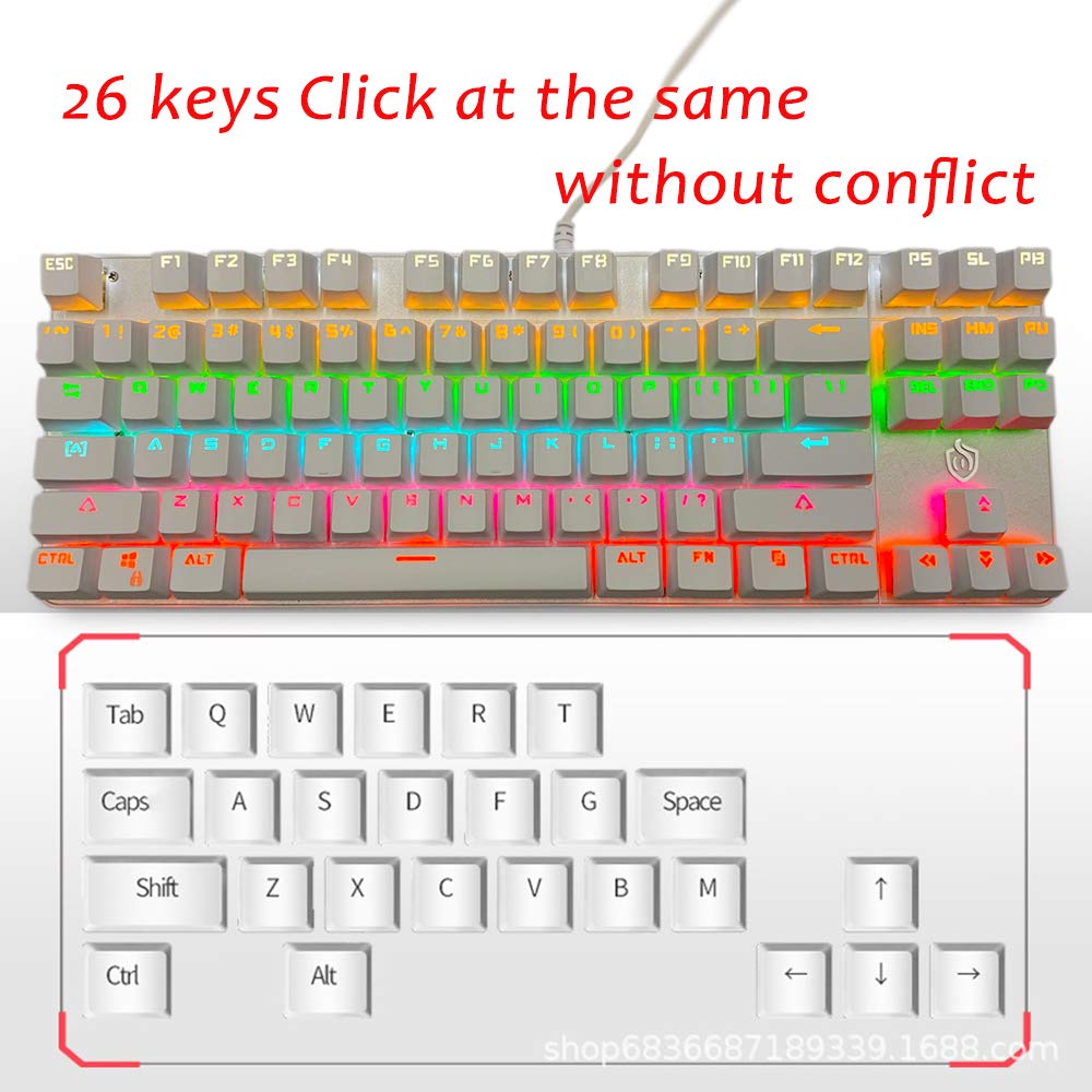 Amazon | K917 RGB メカニカルゲーミングキーボード - 87キー レトロ